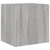 Harmaa tv-seinäkaapit led-valoilla Genutu 40,5x35x40cm (2 kpl sonoma)