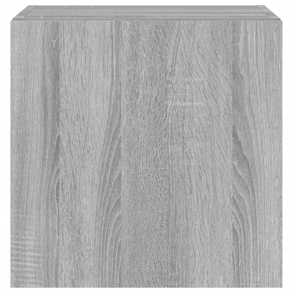 Harmaa tv-seinäkaapit led-valoilla Genutu 40,5x35x40cm (2 kpl sonoma)