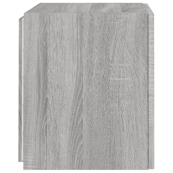 Harmaa tv-seinäkaapit led-valoilla Genutu 40,5x35x40cm (2 kpl sonoma)