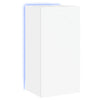 Weißer TV-Wandschrank Genutu 40,5x35x80cm (mit LED-Beleuchtung)