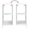 Weißer TV-Wandschrank Genutu 40,5x35x80cm (mit LED-Beleuchtung)