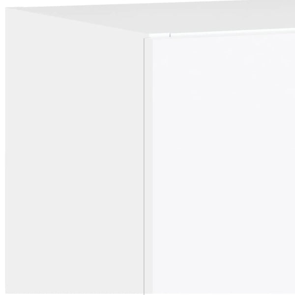Weißer TV-Wandschrank Genutu 40,5x35x80cm (mit LED-Beleuchtung)