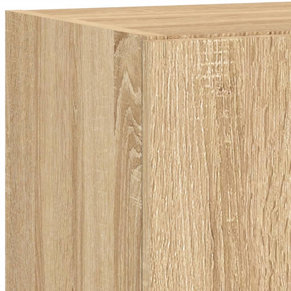 Sonoma-tammi tv-seinäkaappi Genutu 40,5x35x80cm (led-valoilla)