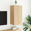 Sonoma-tammi tv-seinäkaappi Genutu 40,5x35x80cm (led-valoilla)