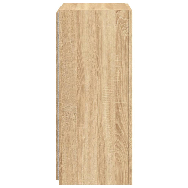 Sonoma-tammi tv-seinäkaappi Genutu 40,5x35x80cm (led-valoilla)