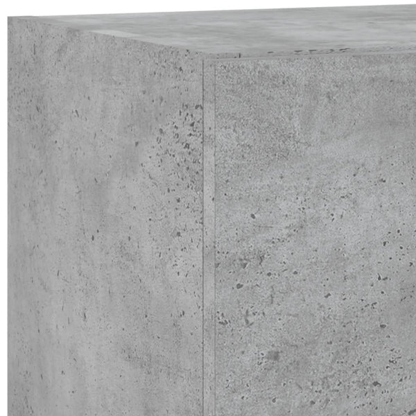 Betoninharmaa tv-seinäkaappi Genutu 40,5x35x80cm (led-valoilla)