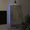 Betoninharmaa tv-seinäkaappi Genutu 40,5x35x80cm (led-valoilla)