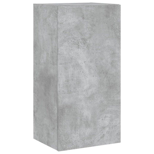 Betoninharmaa tv-seinäkaappi Genutu 40,5x35x80cm (led-valoilla)