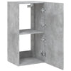 Betoninharmaa tv-seinäkaappi Genutu 40,5x35x80cm (led-valoilla)