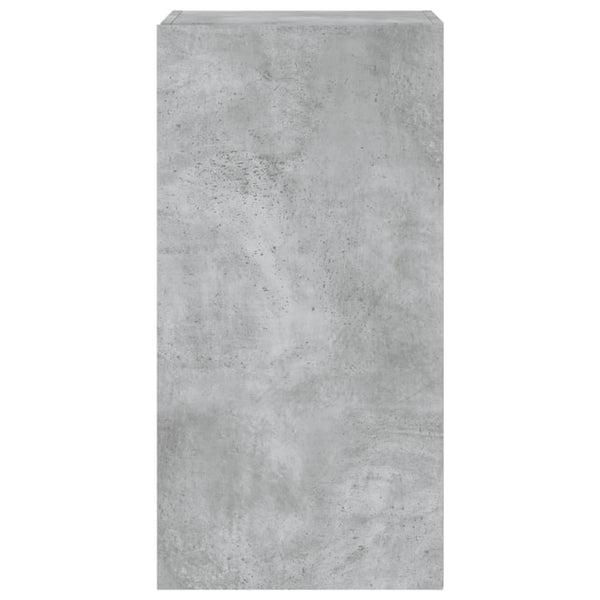 Betoninharmaa tv-seinäkaappi Genutu 40,5x35x80cm (led-valoilla)