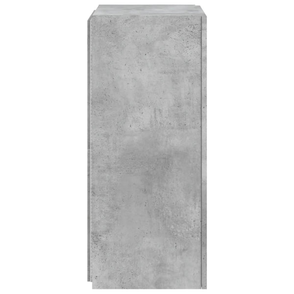 Betoninharmaa tv-seinäkaappi Genutu 40,5x35x80cm (led-valoilla)