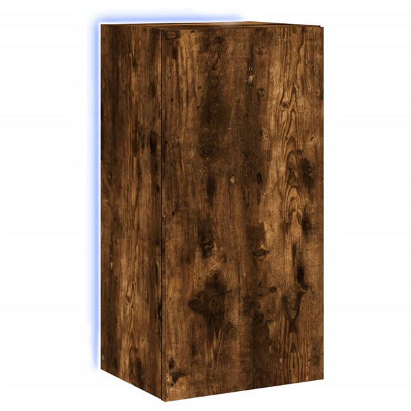 Savutammi tv-seinäkaappi Genutu 40,5x35x80cm (led-valoilla)