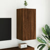 Ruskea tammi tv-seinäkaappi Genutu 40,5x35x80cm (led-valoilla)