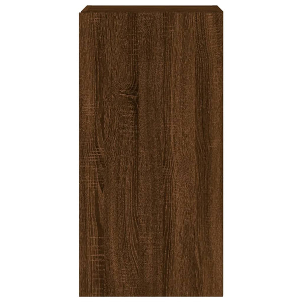 Ruskea tammi tv-seinäkaappi Genutu 40,5x35x80cm (led-valoilla)
