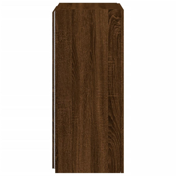 Ruskea tammi tv-seinäkaappi Genutu 40,5x35x80cm (led-valoilla)