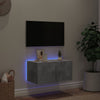 Betoninharmaa tv-seinäkaappi Genutu 60x35x31cm (led-valoilla)