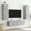 Betoninharmaa tv-seinäkaappi Genutu 60x35x31cm (led-valoilla)