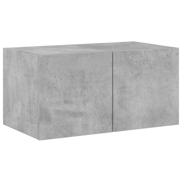 Betoninharmaa tv-seinäkaappi Genutu 60x35x31cm (led-valoilla)