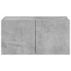 Betoninharmaa tv-seinäkaappi Genutu 60x35x31cm (led-valoilla)