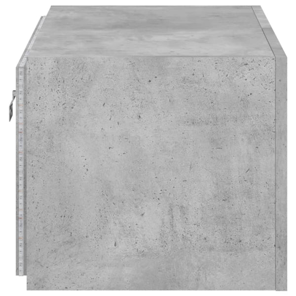 Betoninharmaa tv-seinäkaappi Genutu 60x35x31cm (led-valoilla)