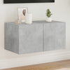 Betoninharmaa tv-seinäkaappi Genutu 60x35x31cm (led-valoilla)