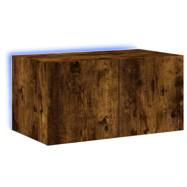 Savutammi tv-seinäkaappi Genutu 60x35x31cm (led-valoilla)