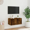 Savutammi tv-seinäkaappi Genutu 60x35x31cm (led-valoilla)