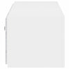 Valkoinen tv-seinäkaappi Genutu 80x35x31cm (led-valoilla)