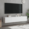 Valkoinen tv-seinäkaapit led-valoilla Genutu 80x35x31cm (2 kpl)