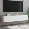 Valkoinen tv-seinäkaapit led-valoilla Genutu 80x35x31cm (2 kpl)