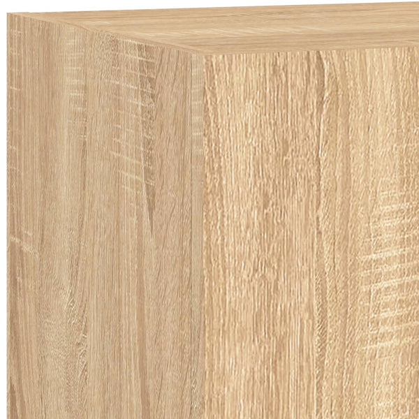 Sonoma-tammi tv-seinäkaappi Genutu 80x35x31cm (led-valoilla)
