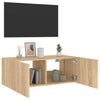 Sonoma-tammi tv-seinäkaappi Genutu 80x35x31cm (led-valoilla)