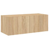 Sonoma-tammi tv-seinäkaappi Genutu 80x35x31cm (led-valoilla)