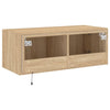 Sonoma-tammi tv-seinäkaappi Genutu 80x35x31cm (led-valoilla)