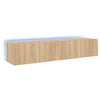 Sonoma-tammi tv-seinäkaapit Genutu 80x35x31cm (led-valoilla 2 kpl)