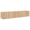Sonoma-tammi tv-seinäkaapit Genutu 80x35x31cm (led-valoilla 2 kpl)