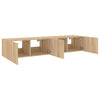 Sonoma-tammi tv-seinäkaapit Genutu 80x35x31cm (led-valoilla 2 kpl)