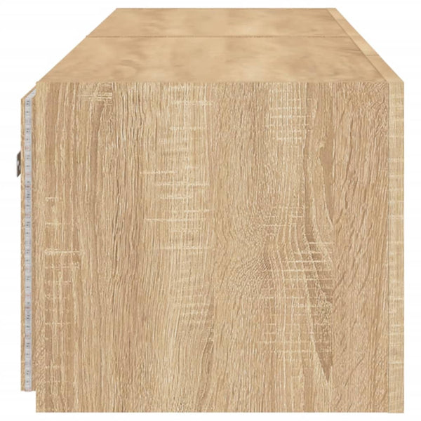 Sonoma-tammi tv-seinäkaapit Genutu 80x35x31cm (led-valoilla 2 kpl)