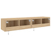 Sonoma-tammi tv-seinäkaapit Genutu 80x35x31cm (led-valoilla 2 kpl)