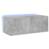 Betoninharmaa tv-seinäkaappi Genutu 80x35x31cm (led-valoilla)
