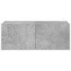 Betoninharmaa tv-seinäkaappi Genutu 80x35x31cm (led-valoilla)