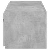 Betoninharmaa tv-seinäkaappi Genutu 80x35x31cm (led-valoilla)