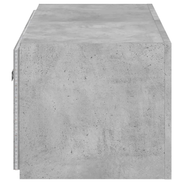 Betoninharmaa tv-seinäkaappi Genutu 80x35x31cm (led-valoilla)