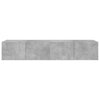 Betoninharmaa tv-seinäkaapit Genutu 80x35x31cm (led-valoilla 2 kpl)