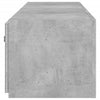 Betoninharmaa tv-seinäkaapit Genutu 80x35x31cm (led-valoilla 2 kpl)