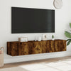 Savutammi tv-seinäkaapit Genutu 80x35x31cm (led-valoilla 2 kpl)