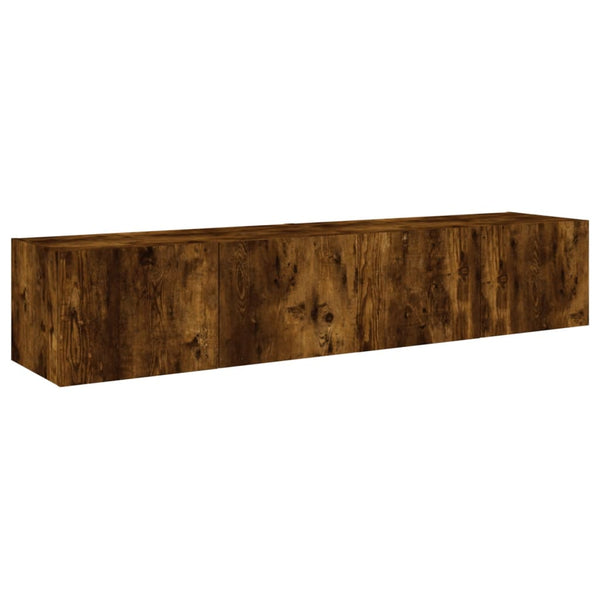 Savutammi tv-seinäkaapit Genutu 80x35x31cm (led-valoilla 2 kpl)