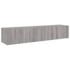 Harmaa tv-seinäkaapit led-valoilla Genutu 80x35x31cm (2 kpl sonoma)