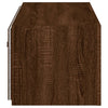 TV-Wandschrank Genutu aus brauner Eiche 80x35x31cm (mit LED-Beleuchtung)