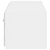 Valkoinen tv-seinäkaappi Genutu 100x35x31cm (led-valoilla)